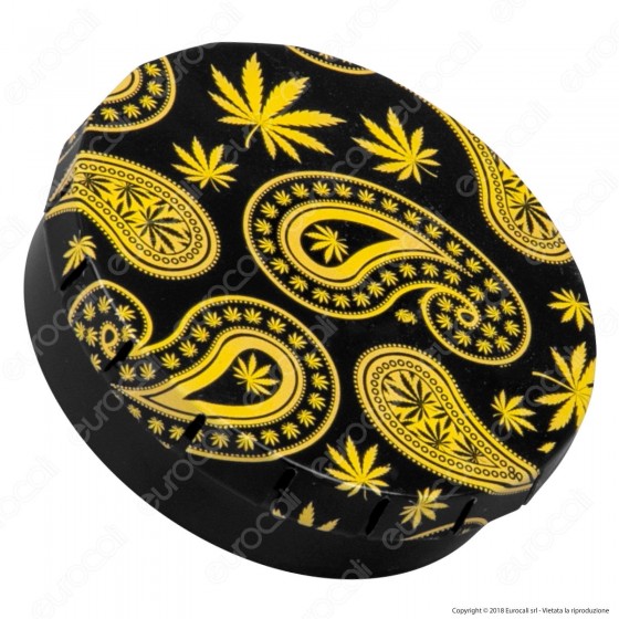 Scatolina in Metallo Portatutto con Apertura a Click - Fantasia Paisley Weed Scatolina in Metallo Portatutto con Apertura a Click - Fantasia Paisley Weed