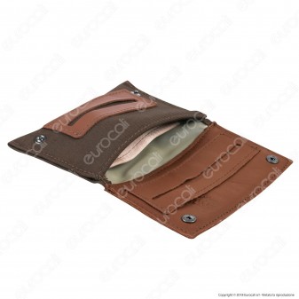 Il Morello Classic Portatabacco in Vera Pelle Marrone Chiaro