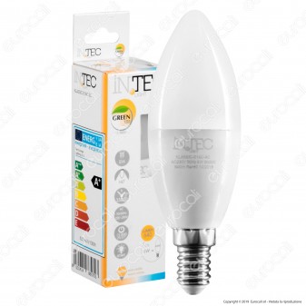 Fan Europe Intec Light Lampadina LED E14 8W Candela - mod. KLASSIC-E14C-8C / KLASSIC-E14C-8M / KLASSIC-E14C-8F