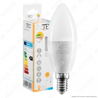 Fan Europe Intec Light Lampadina LED E14 8W Candela - mod. KLASSIC-E14C-8C / KLASSIC-E14C-8M / KLASSIC-E14C-8F