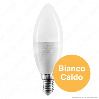 Fan Europe Intec Light Lampadina LED E14 8W Candela - mod. KLASSIC-E14C-8C / KLASSIC-E14C-8M / KLASSIC-E14C-8F