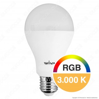 Wiva Lampadina LED E27 10W Bulb A65 RGB+W con Telecomando [TERMINATO]