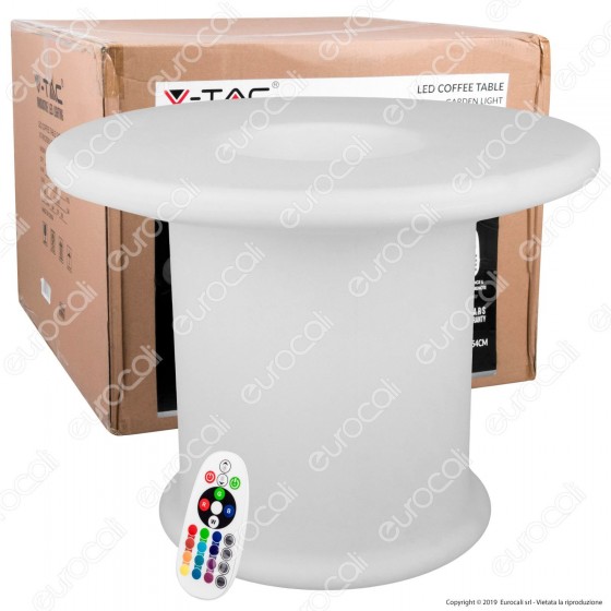 V-Tac VT-7812 Coffee Table Multicolor LED RGB 6W Ricaricabile con Telecomando IP54 - SKU 40251 V-Tac VT-7812 Coffee Table Multicolor LED RGB 6W Ricaricabile con Telecomando IP54 - SKU 40251