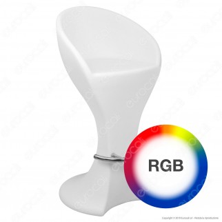 V-Tac VT-7814 Sgabello Multicolor LED RGB 5W Ricaricabile con Telecomando IP54 - SKU 40271