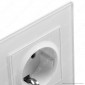 Immagine 3 - V-Tac VT-5811 Presa a Incasso Doppia Schuko Colore Bianco Rivestimento in Vetro - SKU 8402