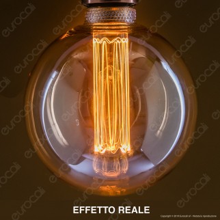 V-Tac VT-2195 Lampadina LED E27 4W Globo G125 Ambrata con Incisioni Laser - SKU 7475