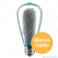 Immagine 2 - V-Tac Lampadina E27 Filamento LED 3W Bulb ST64 Vetro Specchiato Argento Effetto 3D - SKU 2705