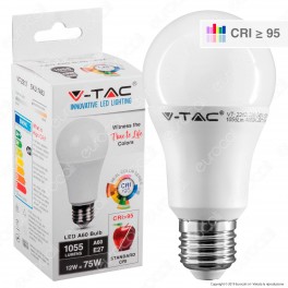 V-Tac VT-2212 Lampadina LED E27 12W Bullb A60 CRI ≥95 - SKU 7483