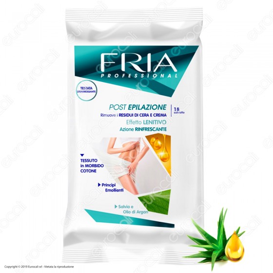 Fria Salviette Post Epilazione con Salvia e Olio di Argan - 18 Salviettine Fria Salviette Post Epilazione con Salvia e Olio di Argan - 18 Salviettine