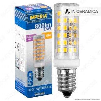 Imperia Ceramic Lampadina LED E14 8,5W Tubolare - mod. 6015858