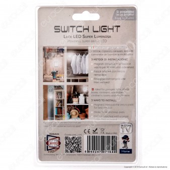 Intergross Switch Light Luce LED a Batteria con Interruttore a Levetta