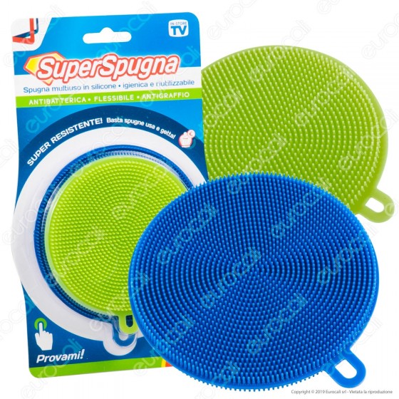 Intergross Super Spugna in Silicone Multiuso - Confezione da 2 Spugnette Intergross Super Spugna in Silicone Multiuso - Confezione da 2 Spugnette