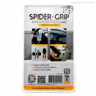 Intergross Spider Grip Bande Autoadesive Multiuso Colore Nero - Confezione da 2 Bande