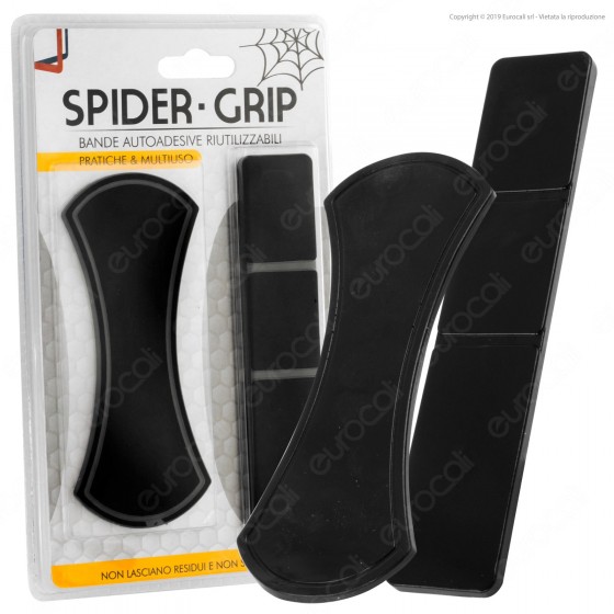 Intergross Spider Grip Bande Autoadesive Multiuso Colore Nero - Confezione da 2 Bande