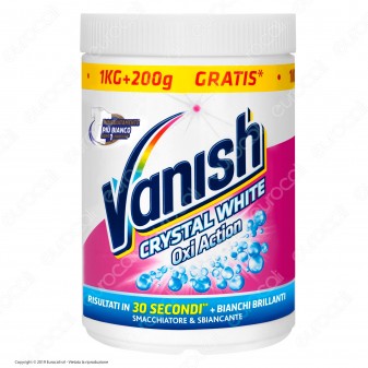 Vanish Crystal White Smacchiatore e Sbiancante in Polvere - 1000+200