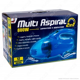 Intergross Multi Aspiral 2in1 Aspiratore e Soffiatore da 800W con 12 Accessori