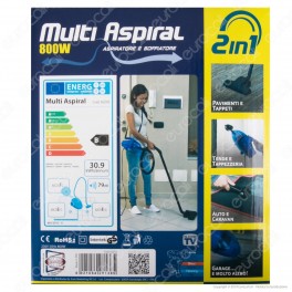 Intergross Multi Aspiral 2in1 Aspiratore e Soffiatore da 800W con 12 Accessori