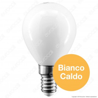 Intereurope Light Lampadina LED E14 4W MiniGlobo P45 Milky Filamento - mod. LL-HBFM1404C