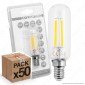 50 Lampadine LED SkyLighting E14 6W Tubolare a Filamento - Pack Risparmio [TERMINATO]