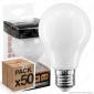 Immagine 1 - 50 Lampadine LED Intereurope Light E27 8W Bulb A60 Milky Filamento - Pack Risparmio