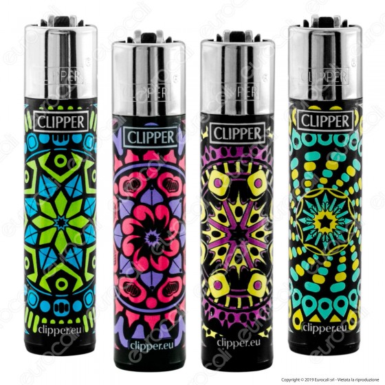 Clipper Large Fantasia Print Mandala - 4 Accendini Clipper Large Fantasia Print Mandala - 4 Accendini