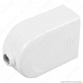 V-Tac Presa Singola 10/16A con Uscita Cavo Dritta Colore Bianco - SKU 8728