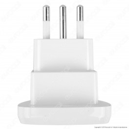 V-Tac Adattatore Singolo Universale Spina 10A Colore Bianco - SKU 8747