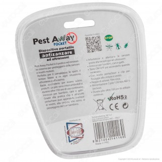 Intergross Pest Away Pocket Antizanzare Portatile ad Ultrasuoni