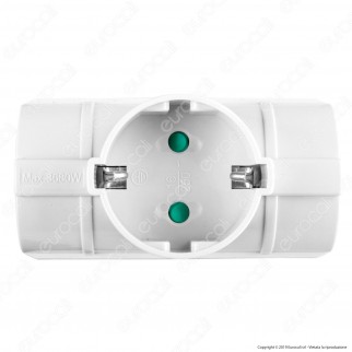 V-Tac VT-1008 Multipresa Adattatore Triplo Colore Bianco - SKU 8786