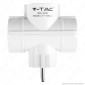 Immagine 4 - V-Tac VT-1008 Multipresa Adattatore Triplo Colore Bianco - SKU 8786