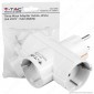 Immagine 1 - V-Tac VT-1008 Multipresa Adattatore Triplo Colore Bianco - SKU 8786