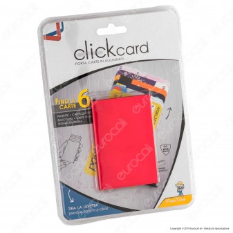 Intergross Click Card Porta Carte in Alluminio Ultra Leggero con RFID Block