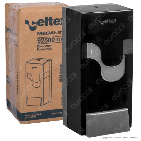 Celtex Megamini Black Dispenser per Sapone Lavamani - Colore Nero Celtex Megamini Black Dispenser per Sapone Lavamani - Colore Nero