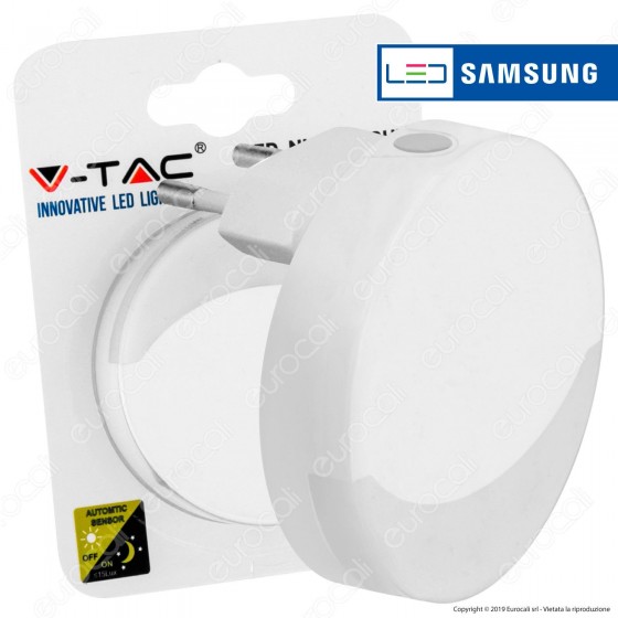 V-Tac VT-82 Punto Luce LED con Sensore Crepuscolare con Chip Samsung - SKU 828 / 829 V-Tac VT-82 Punto Luce LED con Sensore Crepuscolare con Chip Samsung - SKU 828 / 829