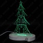 Immagine 5 - Lampada con Illuminazione LED RGB e Telecomando con Forma Albero di Natale in Legno e Plexiglass - Made in Italy