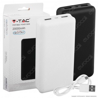 V-Tac VT-3502 Power Bank Portatile 20000 mAh 2 Uscite USB 2,1A - SKU 8189 / 8190