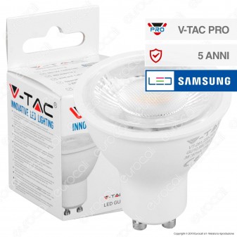 V-Tac PRO VT-291 Lampadina LED GU10 8W Faretto Spotlight Chip Samsung