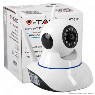V-Tac VT-5120 Telecamera di Sorveglianza Wifi IP PTZ 720p - SKU 8377