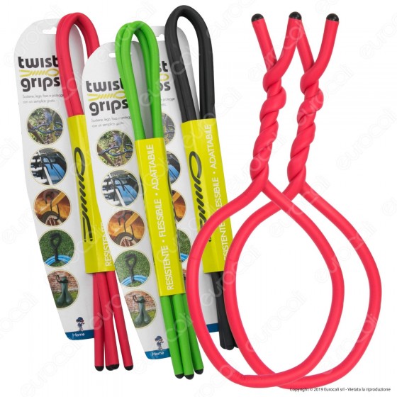 Intergross Twist Grips Cavi Flessibili Multiuso in Metallo con Rivestimento in Gomma - Confezione da 2 Cavi Intergross Twist Grips Cavi Flessibili Multiuso in Metallo con Rivestimento in Gomma - Confezione da 2 Cavi