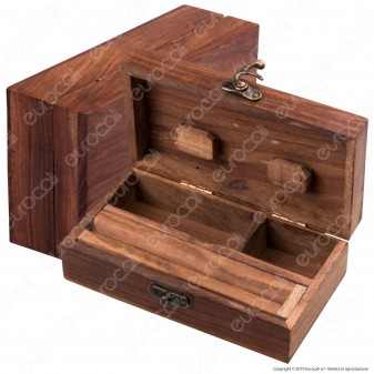 Spliff Box Stazione di Rollaggio Piccola in Legno con Logo Amsterdam
