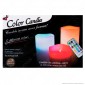 Immagine 6 - Intergross Color Candles 3 Candele LED RGB in Vera Cera con Telecomando - 10cm / 12cm / 15cm