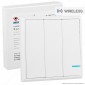 V-Tac VT-5133 Interruttore Wireless 3 Gang Senza Fili con Luce LED IP54 - SKU 8462