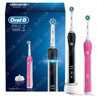 [EBAY] Oral B PRO 2 2950N CrossAction - 2 Spazzolini Elettrici Ricaricabili Braun Timer