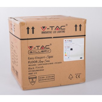 [EBAY] V-TAC VT-7451 Piantana in Metallo con Portalampada per Lampadine E27 Colore Nero - SKU 8564 1/2