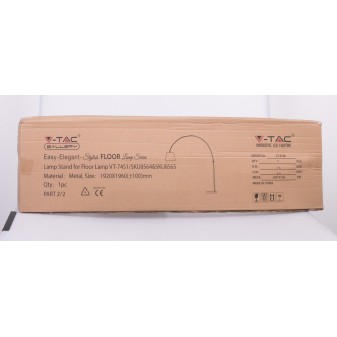 [EBAY] V-TAC VT-7451 Piantana in Metallo con Portalampada per Lampadine E27 Colore Nero - SKU 8564 2/2