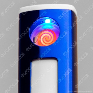 Atomic Accendino USB Ricaricabile Antivento in Metallo Lucido - Box di 13 Accendini