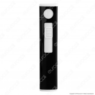 Atomic Accendino USB Ricaricabile Antivento in Metallo Lucido - Box di 13 Accendini