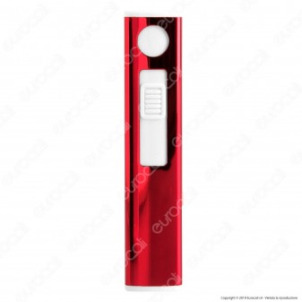Atomic Accendino USB Ricaricabile Antivento in Metallo Lucido - Box di 13 Accendini