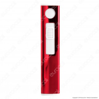 Atomic Accendino USB Ricaricabile Antivento in Metallo Lucido - Box di 13 Accendini
