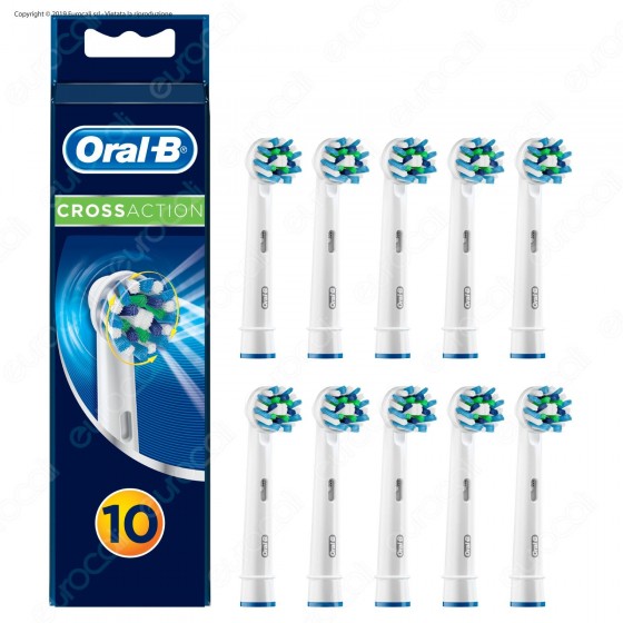 [EBAY] Oral-B CrossAction Testine di ricambio per spazzolino elettrico 8 pezzi + 2 extra